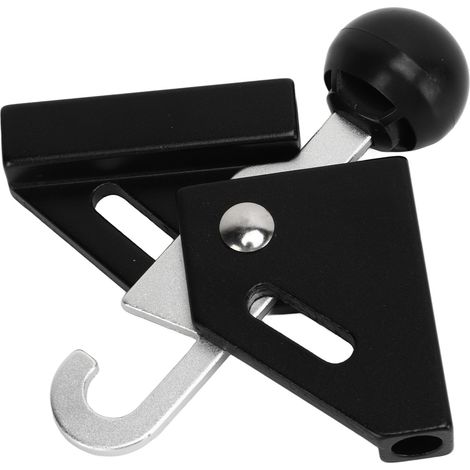 Obere Endkappe für einzelne Zeltstangen, durchstoßfeste Aluminiumlegierung, 90-Grad-verstellbarer Zeltstangenverbinder, 8 mm Durchmesser, schwarz. (1/5)