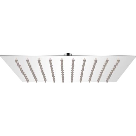 vidaXL Cabezal de ducha cuadrado efecto lluvia acero inoxidable 20x20 (1/5)