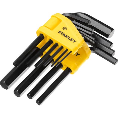 Stanley – Clé à douille mâle 10 pièces – Acier au silicium – Finition phosphate noir – Tailles 2 à 10 mm pour usage professionnel