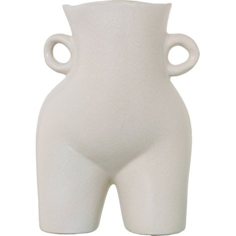 Vase blanc céramique design épuré pour intérieur chic - Blanc cassé (1/5)