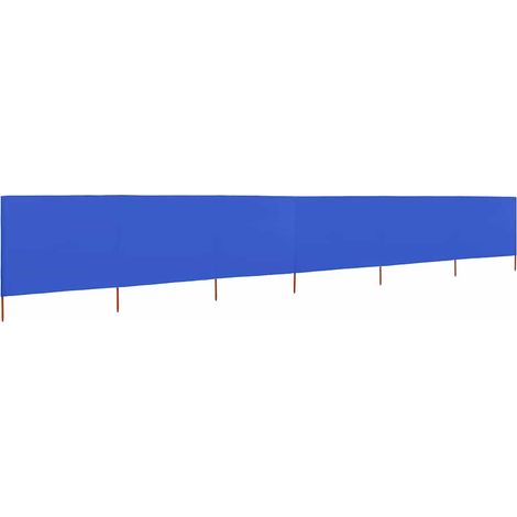 Paravent 6 panneaux Tissu 800 x 120 cm Bleu azuré