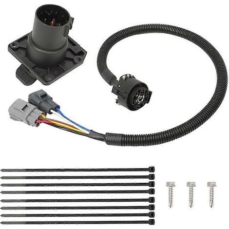 Faisceau de câblage de remorque à lame RV à 7 broches 56443 compatible avec F-250, F-350, F-450, F-550 et F-650 (2020-2024). (1/5)