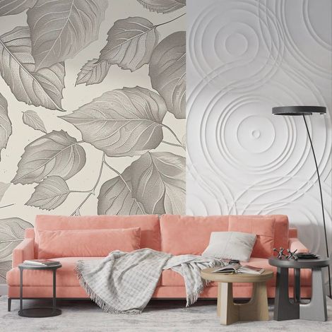Papier Peint Feuillage - Feuilles Délicates - 150 x 250 cm (1/2)