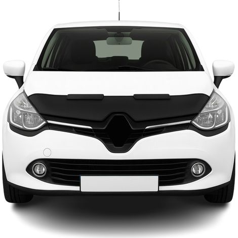 Protège Capot compatible avec Renault Clio 2012 à 2019, Bra de Capot Protection, Noir
