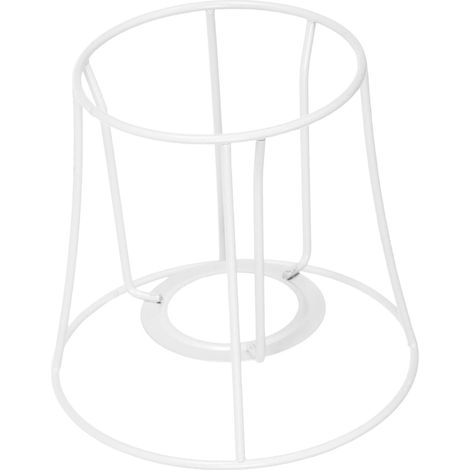 Cadre de Lustre Vintage en Métal Blanc avec Cage à Ampoule en Fil de Fer, Options D'assemblage Flexibles et Durabilité (1/5)