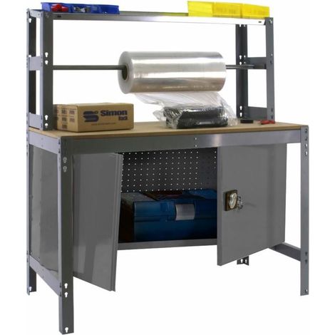 Mesa de Trabajo SIMONWORK BT 4 cabinet 900 gris/madera (1/2)