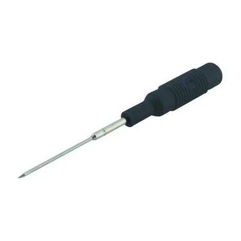 SKS Hirschmann MZS 1 punta de prueba negra acero inoxidable
