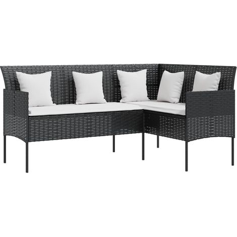 Couch Sofa Black, Cream White vidaXL