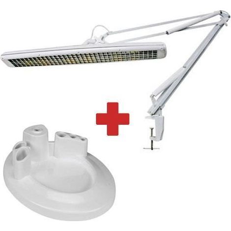 Pack : Lampe bras de bureau 220v 3 x 14w + PIED
