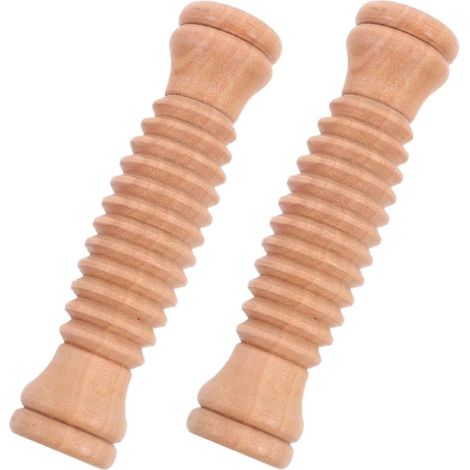 Rouleau de Pied en Bois 2pcs Outil de Massage Portable pour Soulagement Musculaire des Pieds et Jambes, pour Relaxation Lors de Massages à Domicile Déplacement (1/5)