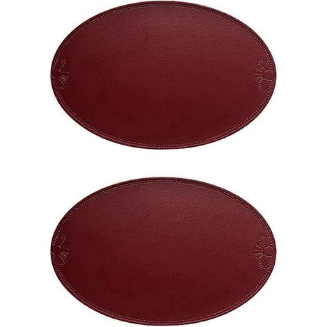 Retro PU Platzset im europäischen französischen Stil, oval, isolierend, für Zuhause