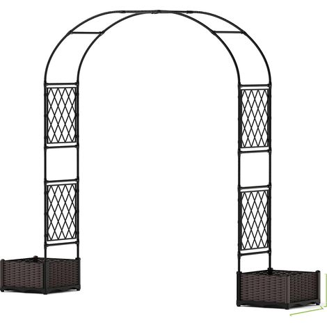 Arco da giardino, struttura in metallo resistente, facile da montare, largo 230 cm. (1/2)