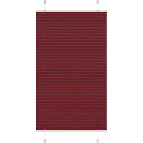 Plissee Bordeauxrot 75x150 cm Stoffbreite 74,4 cm Polyester