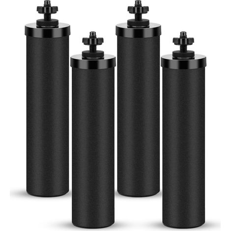 Lot de 4 Filtres pour Systèmes de Filtre à Eau par Gravité Compatible Avec les Systèmes de Filtration Weeplow, Berkey, Berkefeld, Doulton, Réduit les Contaminants à Hauteur de 99,99% (1/5)