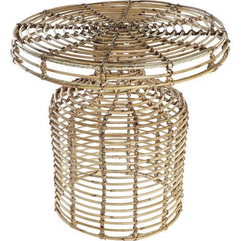 Table d'appoint rotin finition naturelle élégante - Beige naturel (1/3)