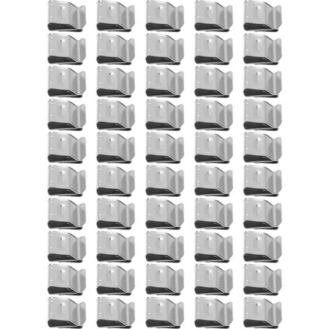 Kit de 50 pinces de fixation pour câbles à 2 fils en acier inoxydable pour panneaux solaires