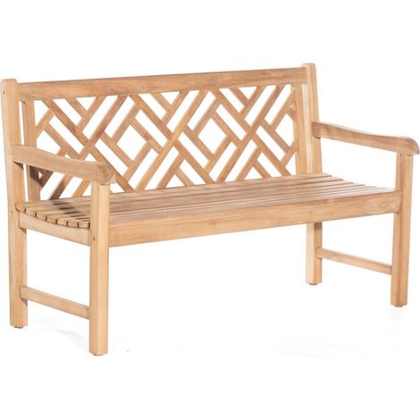Sonnenpartner QUADRIGA 3-Sitzer Bank Gartenbank Sitzbank Holzbank Teakholz Pure
