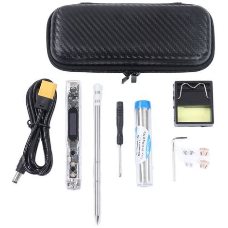 SI012 Kit d'outils de soudage électrique portable pour fer à souder à affichage numérique avec pointe de soudure T12-B2 (1/5)