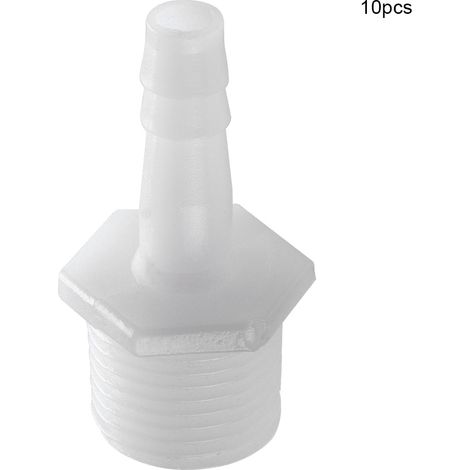 Lot de 10 adaptateurs de tuyau fileté 1/2" pour aquarium, raccords de pompe à air pour aquarium, connecteurs de 8 mm (1/5)