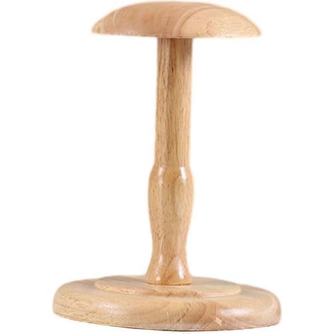 Présentoir à chapeaux en forme de dôme, portable, style vintage, antidérapant et robuste.-short-wood (1/5)