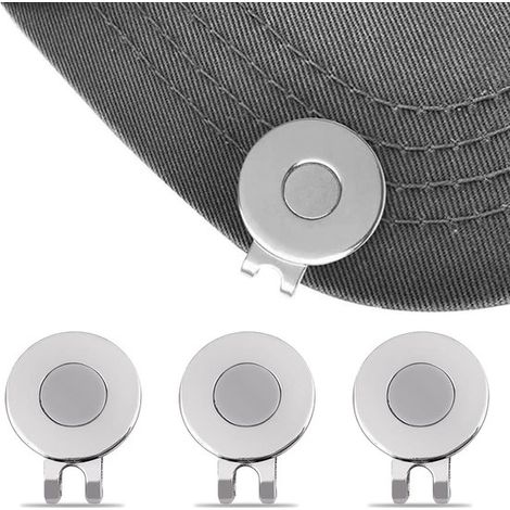 Marqueurs de balles de golf magnétiques avec fixations pour casquette et aimants puissants - Fixation pour casquette de golf en 3 parties pour plus de précision et de praticité. (1/5)