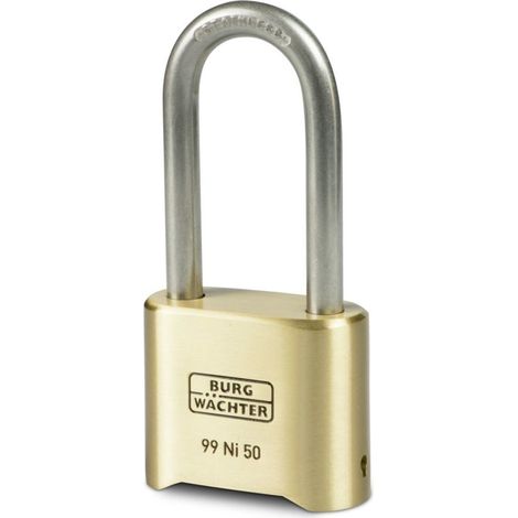 Burg-Wächter 99 Ni 50 HB 65 SB candado latón acero inoxidable