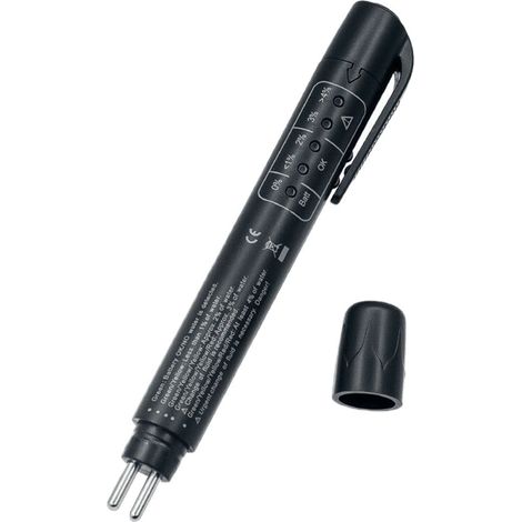 Lntyq Testeur de Liquide de Frein, Stylo de contrôle de qualité d'huile de testeur de Liquide de Frein numérique avec 5 lumières LED pour DOT3 / DOT4 / DOT5 (1/5)