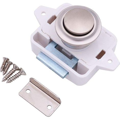 Housing Push Button for Cupboard and Drawer, Push Button Latch Locks for Furniture Lock (1/5)