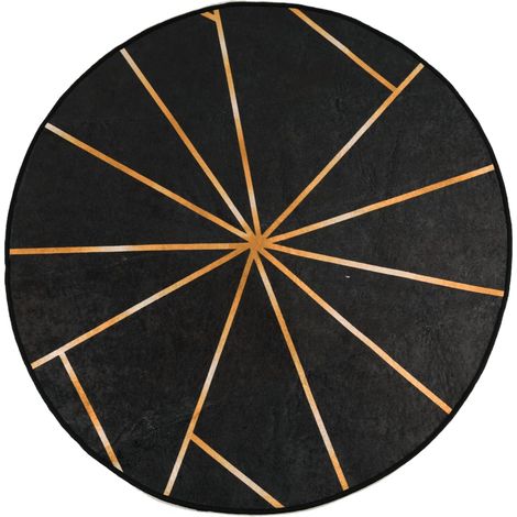 Maison Exclusive - Tappeto Lavabile Nero e Oro Ø 120 cm