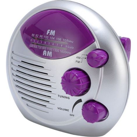radio de douche suspendue Radio de douche à l'épreuve de l'eau portable AM FM Radio alimentée pour la salle de bain (1/5)
