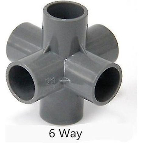 Raccords de tuyau PVC 3, 4, 5 ou 6 voies, répartiteur 20-50 mm, adaptateur pour tuyau d'arrosage, bricolage, joint d'étagère 50 mm (1/5)