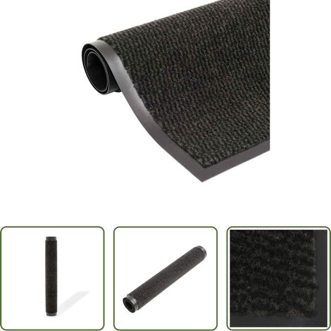 vidaXL Tapis de protection -  Paillasson rectangulaire 120 x 180 cm Noir (1/5)