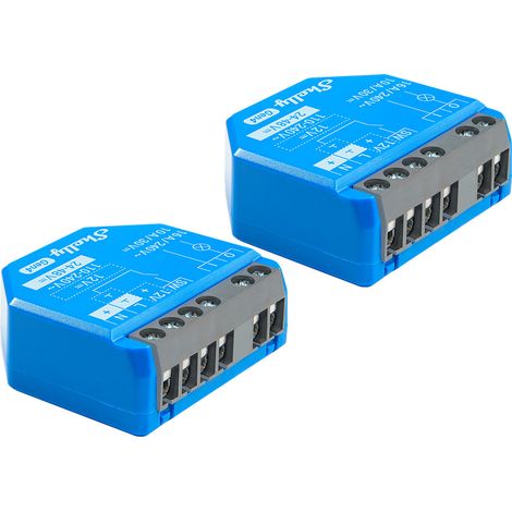 Relés Shelly "1 Gen4, paquete de 2" máx. 16 A, 1 canal, WLAN, Zigbee, Bluetooth (1/4)