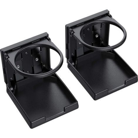 2PCS Universel Réglable Pliant Coupe Porte gobelets Noir Voiture Porte-Boissons Boîtes Étanches en Plastique Titulaires Portable 7.5 CM Diamètre pour Voiture Camion Bateau Van-DOU