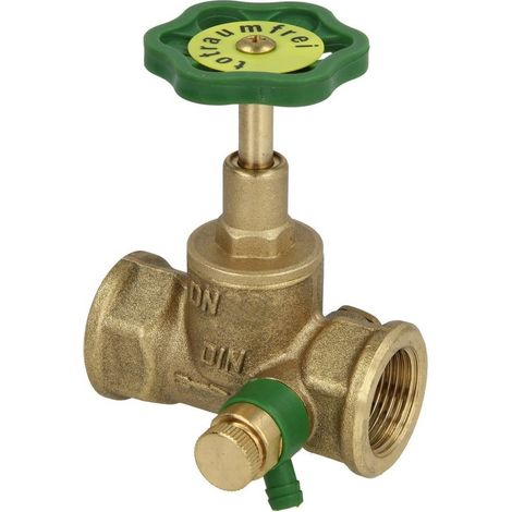 Soupape à passage direct 3/4'' FF avec purge et broche montante