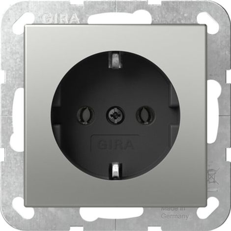 Gira SCHUKO-Steckdose 4466600 Edelstahl ohne Krallen