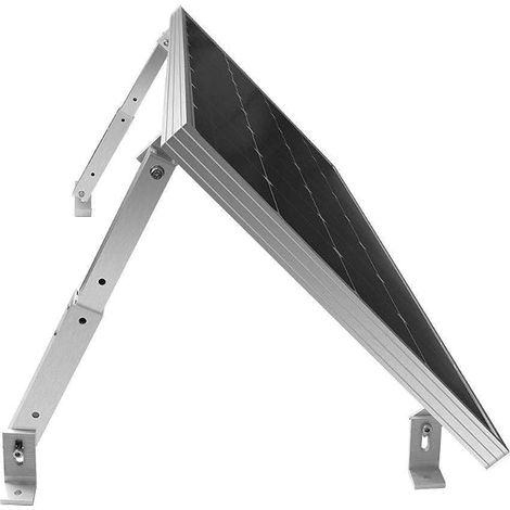 Adjustable Tilt Brackets for Solar Panel Up to 150W - for Roof, Motorhome, Boat and Any Flat Surface - For On-Grid/Off Grid Systems (Stand Only) - Silver (1/5)