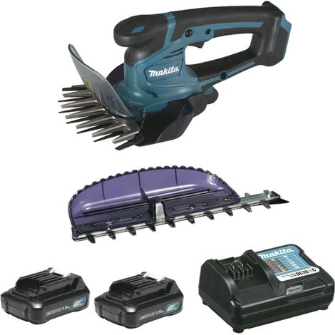 Tagliabordi MAKITA 12V CXT - 2 batterie 1,5 Ah Li-Ion, caricabatterie + tagliasiepi - UM600DWYEX (1/2)