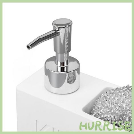 Garosa Distributeur de savon avec porte-éponge Distributeur de Liquide, Bouteille à Pompe avec éponge en linge distributeur (1/5)