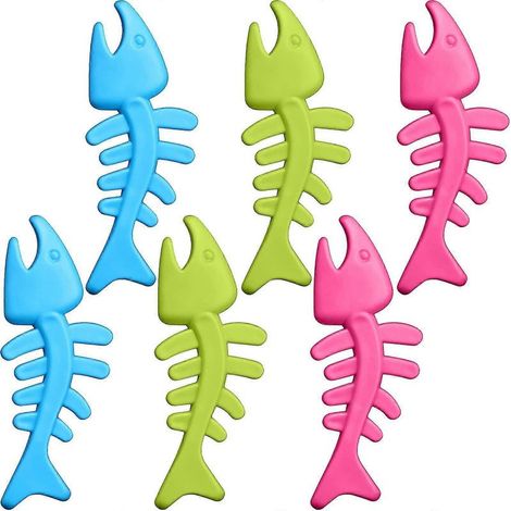 Un ensemble de 6 jouets à mâcher pour chiens, résistants et en forme d'arête de poisson, fabriqués en TPR. (1/5)