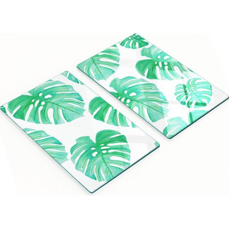 Tablas de vidrio decorativas multifuncionales para cocina Monstera 2x30x52 cm (1/5)
