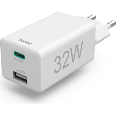 MINI-WANDLADEGERÄT 32W PD QC 1x USB-C 1xUSB-A 1 Stück.