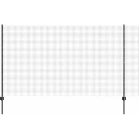 Maison Exclusive - Schweißdrahtzaun mit Pfosten 50 x 1,4 m (B x H