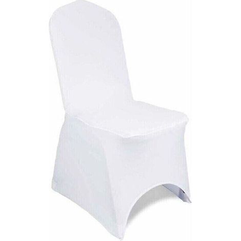 Lot de 10 housses de chaise en tissu élasthanne extensible amovible et lavable pour mariage, banquet, cérémonie, hôtel, salle à manger, fête, décoration (1/4)