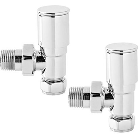 15mm Angled Manual Radiator Valves Towel Rail Designer Valve (1/2)