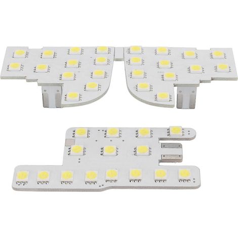 Lot de 3 lampes de lecture intérieures pour voiture, 48 SMD, 39 LED, 12 V, 5 W, blanc, 8 000 lm, remplacement pour plafonnier C