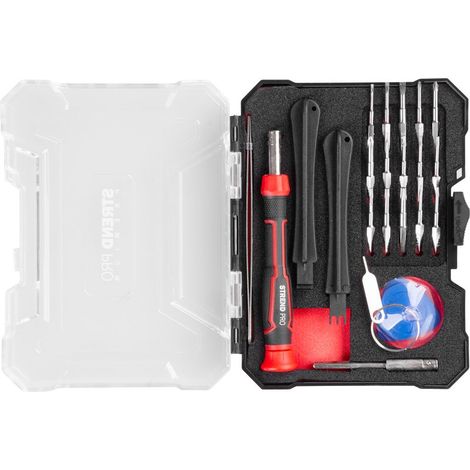 Bit-Satz Strend Pro Premium ComfortGrip DL134, 23-teilig, mit Schraubendreher, zur Reparatur von Mobiltelefonen (1/3)