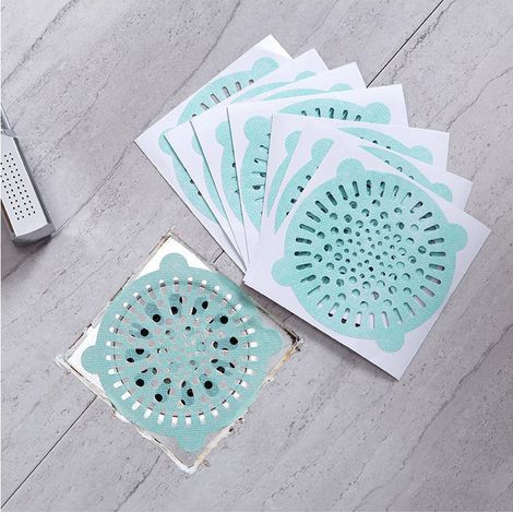 10 filtres verts jetables pour siphons de sol et douches de salle de bain (1/5)