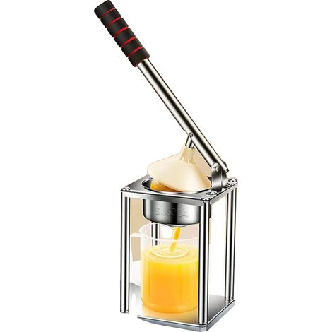 Presse-agrumes Manuel, Acier Inoxydable 304 de Qualité Alimentaire, Design Compact, Poignée Ergonomique, Convient à Divers Fruits, Base Solide avec Bandes Antidérapantes (1/5)