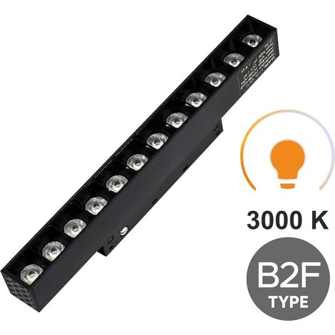 Faretto lineare a griglia 12W 3000K tipo caldo B2F per binari magnetici SMART TRACK 48VDC (1/5)